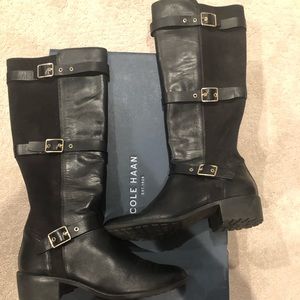 Cole Haan Black Leather Boots